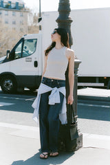 Sculpted Knit Top - Silver