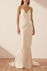 La Lune Low Back Maxi Dress - Cream