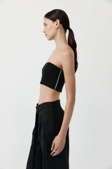 Raw Edge Bodice - Black
