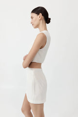 Clip Buckle Mini Dress - Off-White