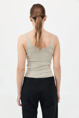 Organic Cotton Slim Scoop Tank - Moss Grey