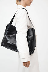 Woven Large Tote - Black