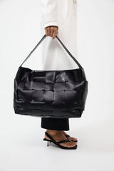 Woven Large Tote - Black