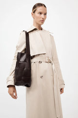 Woven Large Tote - Chocolate