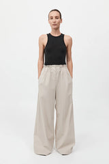 Petite Paperbag Waist Pants - Cream
