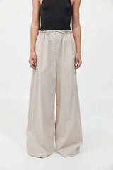 Petite Paperbag Waist Pants - Cream