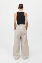 Petite Paperbag Waist Pants - Cream