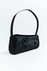 Pony Hair Baguette Bag - Black