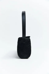 Pony Hair Baguette Bag - Black