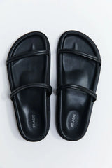 Fine Double Strap Slide - Black