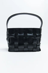 Woven Mini Tote - Black