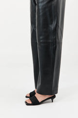 Pony Hair Minimal Heel - Black