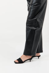 Pony Hair Minimal Heel - Black
