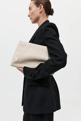 Soft Tuck Clutch - Cream