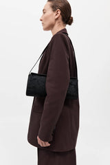 Pony Hair Baguette Bag - Black