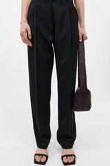 Lattice Weave Crescent Bag - Port