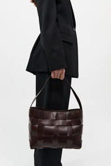 Woven Mini Tote - Chocolate
