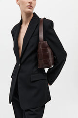 Woven Mini Tote - Chocolate