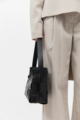Woven Mini Tote - Black