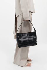 Woven Mini Tote - Black