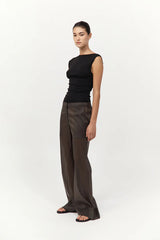 Tailored Transparent Pants - Black Olive