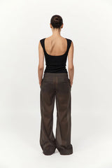 Tailored Transparent Pants - Black Olive