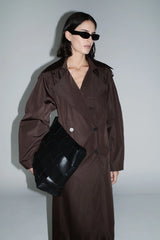 Paper Taffeta Relaxed Trench - Mocha