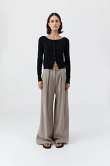 Merino Wool Ballet Cardigan - Black