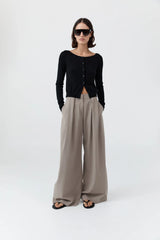 Merino Wool Ballet Cardigan - Black