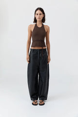 Soft Jersey Halter Top - Liqueur