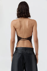 Soft Jersey Halter Top - Liqueur