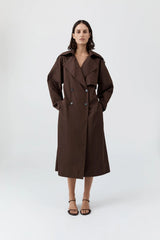 Paper Taffeta Relaxed Trench - Mocha