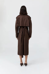 Paper Taffeta Relaxed Trench - Mocha