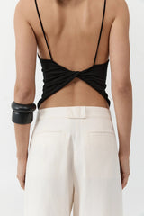 Pleat Loop Pants - Ivory - BLVD