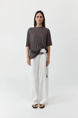Fine Jersey Relaxed Tee - Soot - BLVD