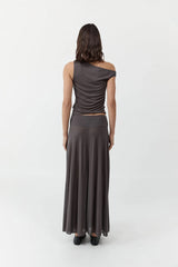 Fluid Jersey Skirt - Soot - BLVD