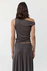 Fine Jersey Asym Top - Soot - BLVD