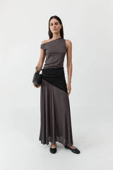Fine Jersey Asym Top - Soot - BLVD