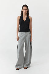 Tailored Fold Pants - Concrete - BLVD