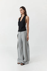 Tailored Fold Pants - Concrete - BLVD