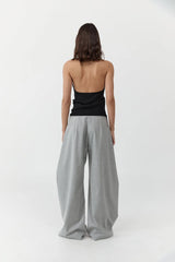 Tailored Fold Pants - Concrete - BLVD