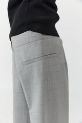 Tailored Fold Pants - Concrete - BLVD