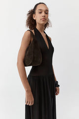 Suede Large Bon Bon Bag - Ash - BLVD