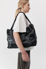 Woven Large Tote - Black - BLVD
