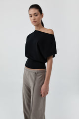90s Wool Rouleau Minimal Pants - Light Taupe