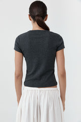 Organic Cotton Baby Tee - Charcoal