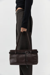 Bead Belt Detail Bag - Coffee