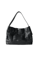 Woven Large Tote - Black - BLVD