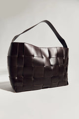 Woven Large Tote - Chocolate