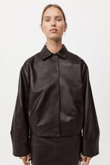 Cocoon Leather Jacket - Chocolate